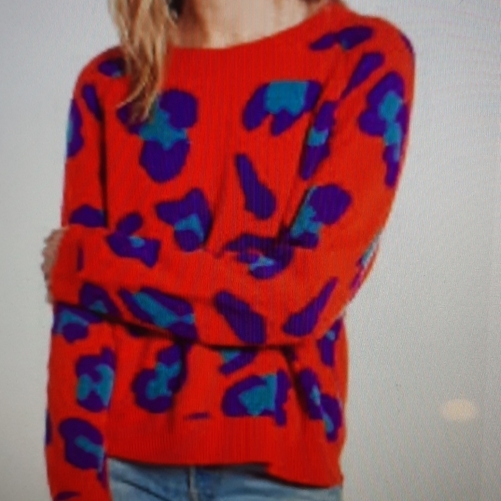 Blank NYC cheetah print sweater small